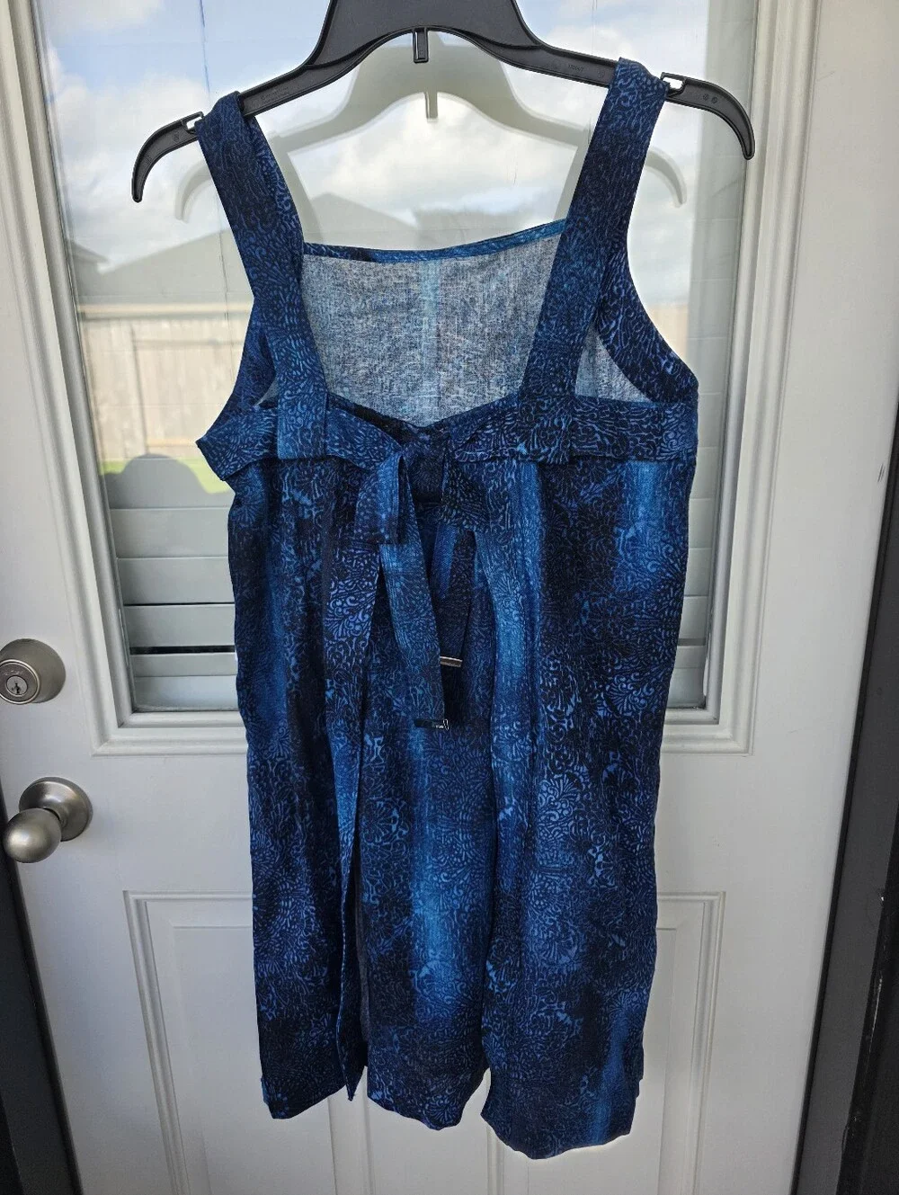 DKNY Dress NWT Women's Blue Abstract Print Sleeveless Shift Dress Size M Party - Picture 7 of 9